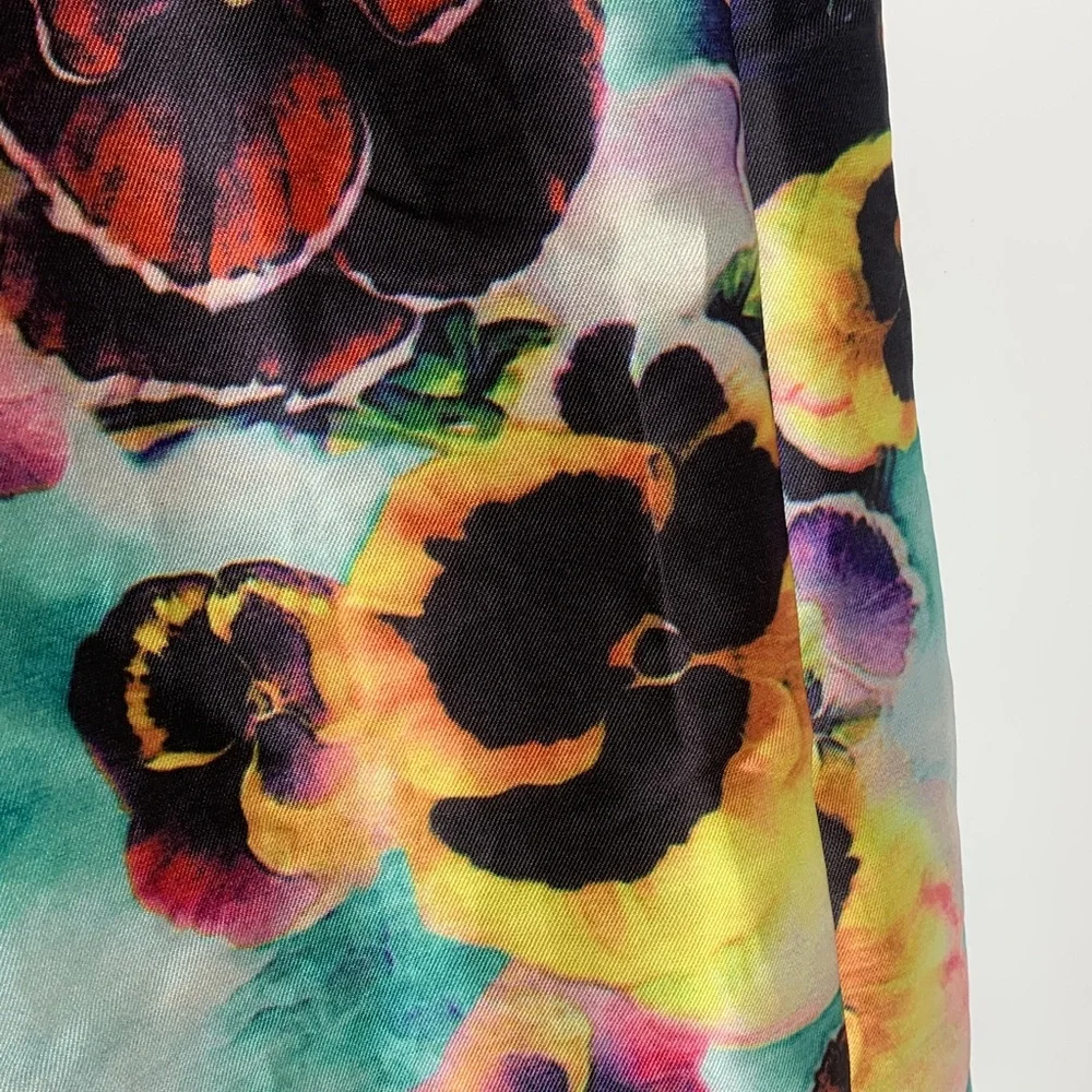 Sz L San Joy Women's spring Floral Print Skirt Hand Washable USED 🌸💐So Pretty!🌼🌺 - Picture 4 of 17